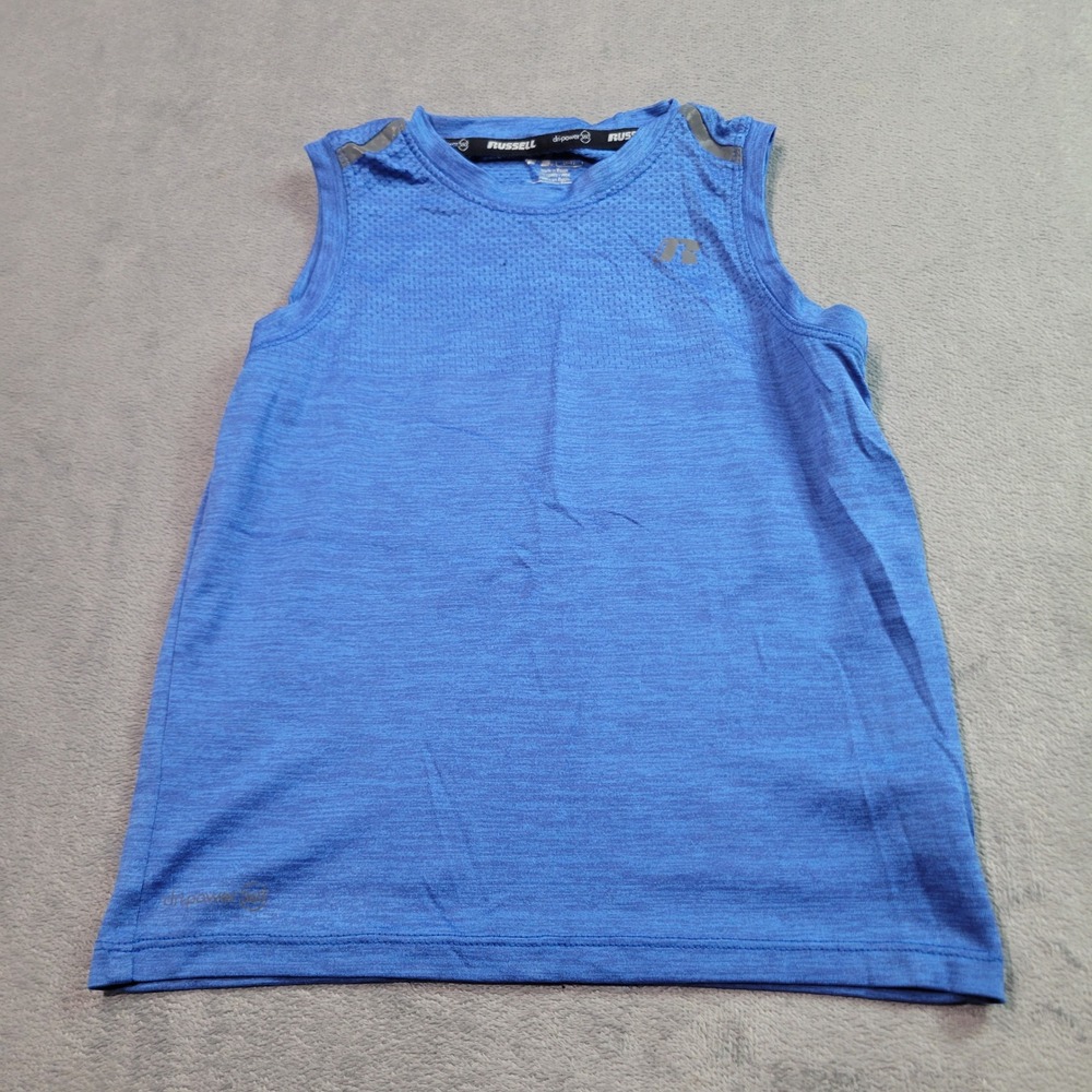 Russell Boys Blue Dri-power 360 Performance Tank Top Shirt Size S 6-7 RU22100025
